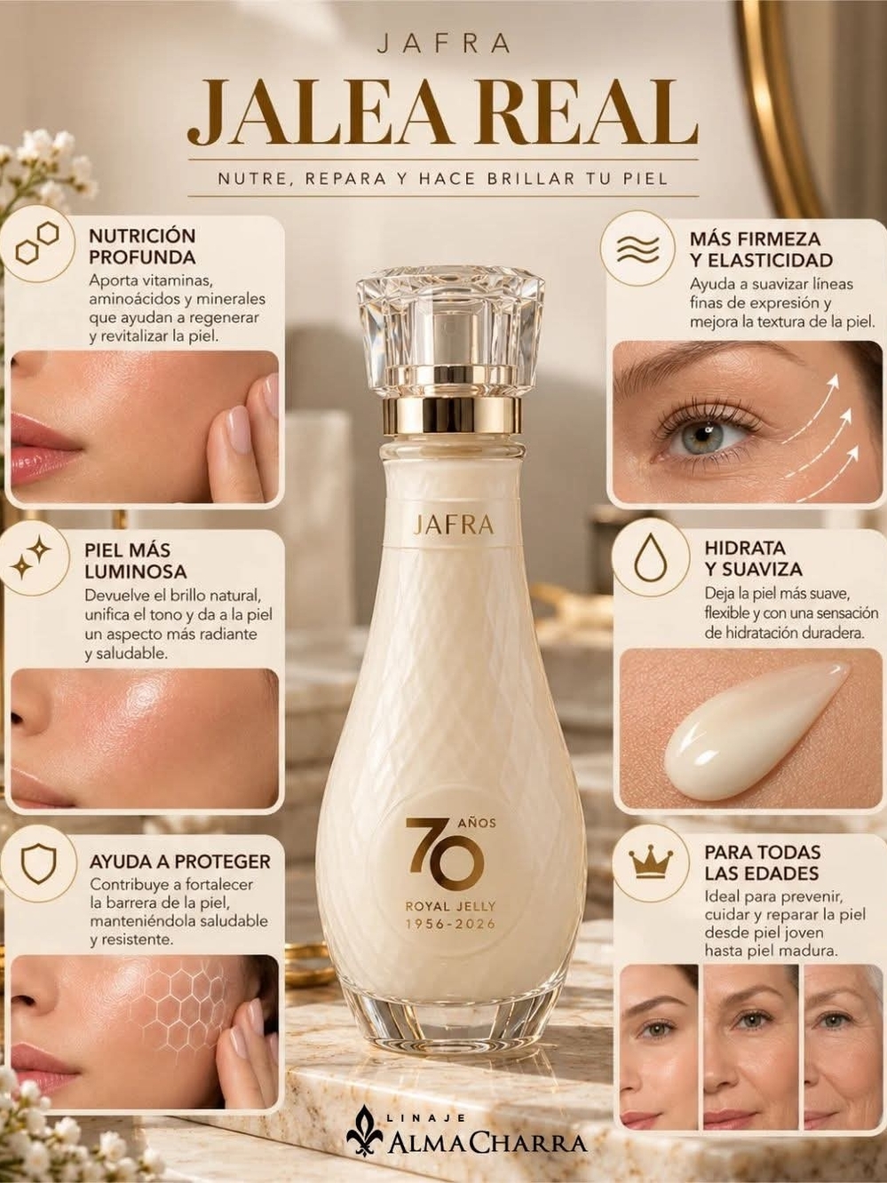 JAFRA Jalea Real RoyalJelky 👑Moisturizing Serum – Cream and Gold Accents